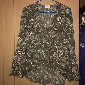 Satin Paisley Bell Top